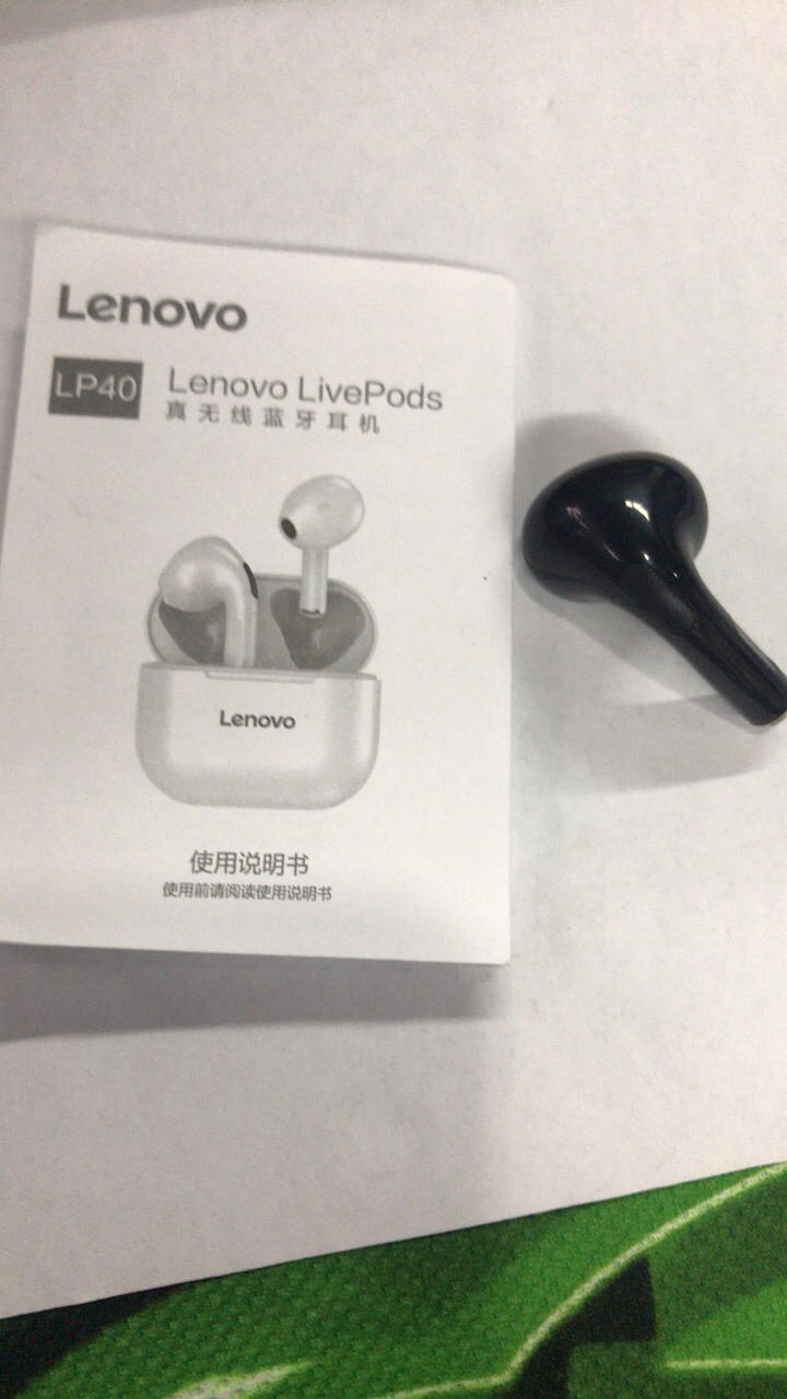 联想(lenovo)蓝牙耳机 lp40 黑色 tws真无线 游戏影音通用音乐耳塞 半