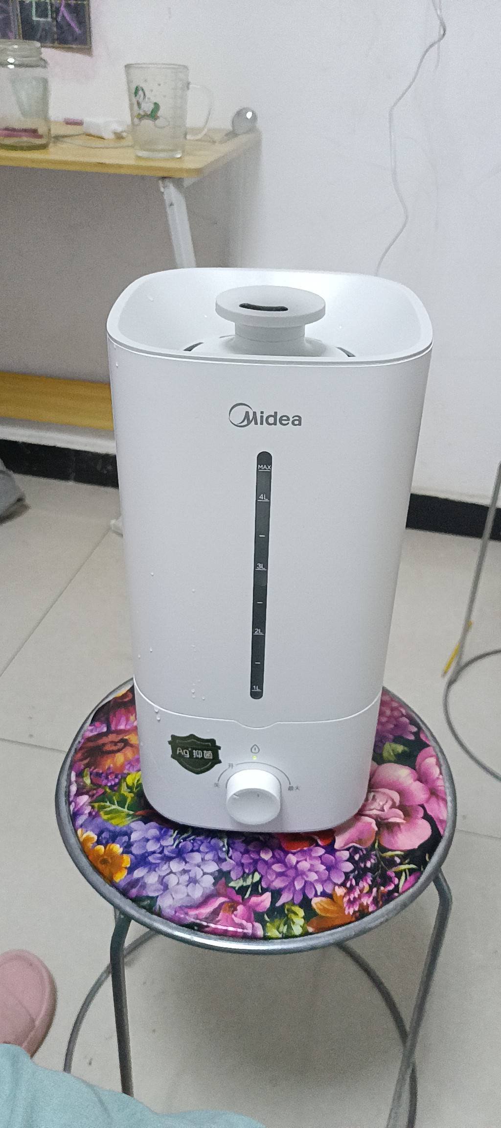 美的(Midea)加湿器 SC-3G40A大容量 上加水加湿器家用 高出雾 空气加湿器 办公室 加湿器晒单图