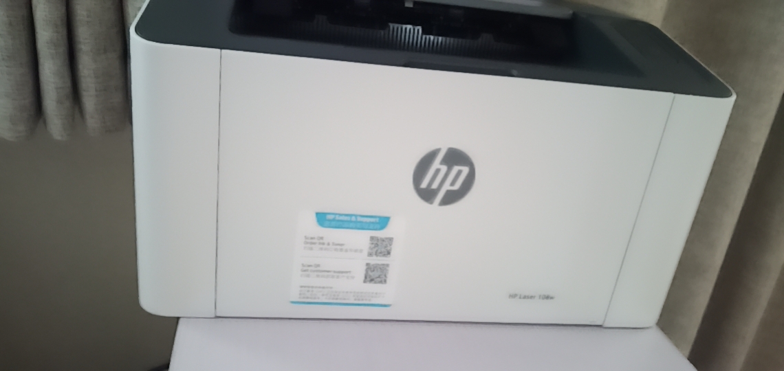 惠普HP Laser 108w锐系列黑白激光无线wifi网络手机打印机学生家庭作业资料家用小型办公 P1106/P1108/惠普108A晒单图