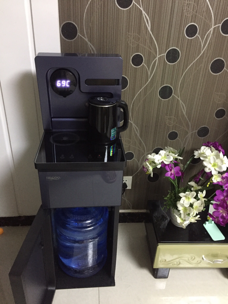 贝尔斯盾(BRSDDQ)饮水机茶吧机立式全自动上水柜式折叠免安装自营桶装水下置式水桶台式办公室 13-CBJ魅海蓝温热型晒单图