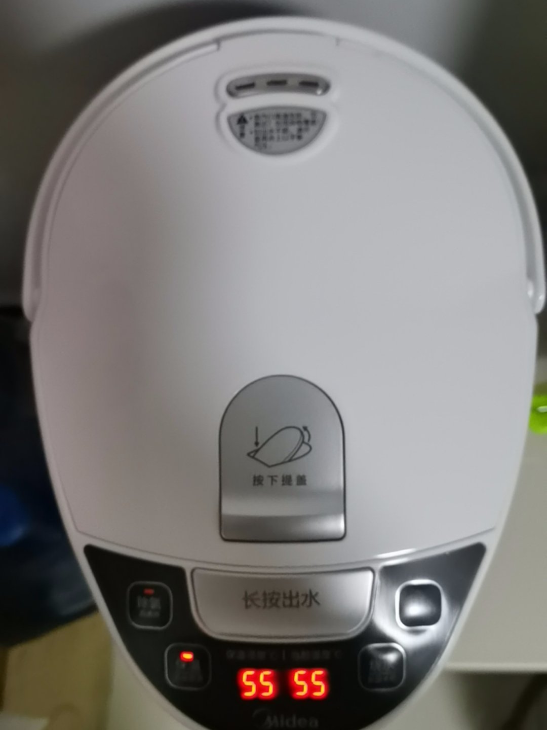 美的(Midea)电热水瓶 电热水壶电水壶烧水壶开水瓶 全自动保温5L 304不锈钢 SP50E709B 双温实显晒单图