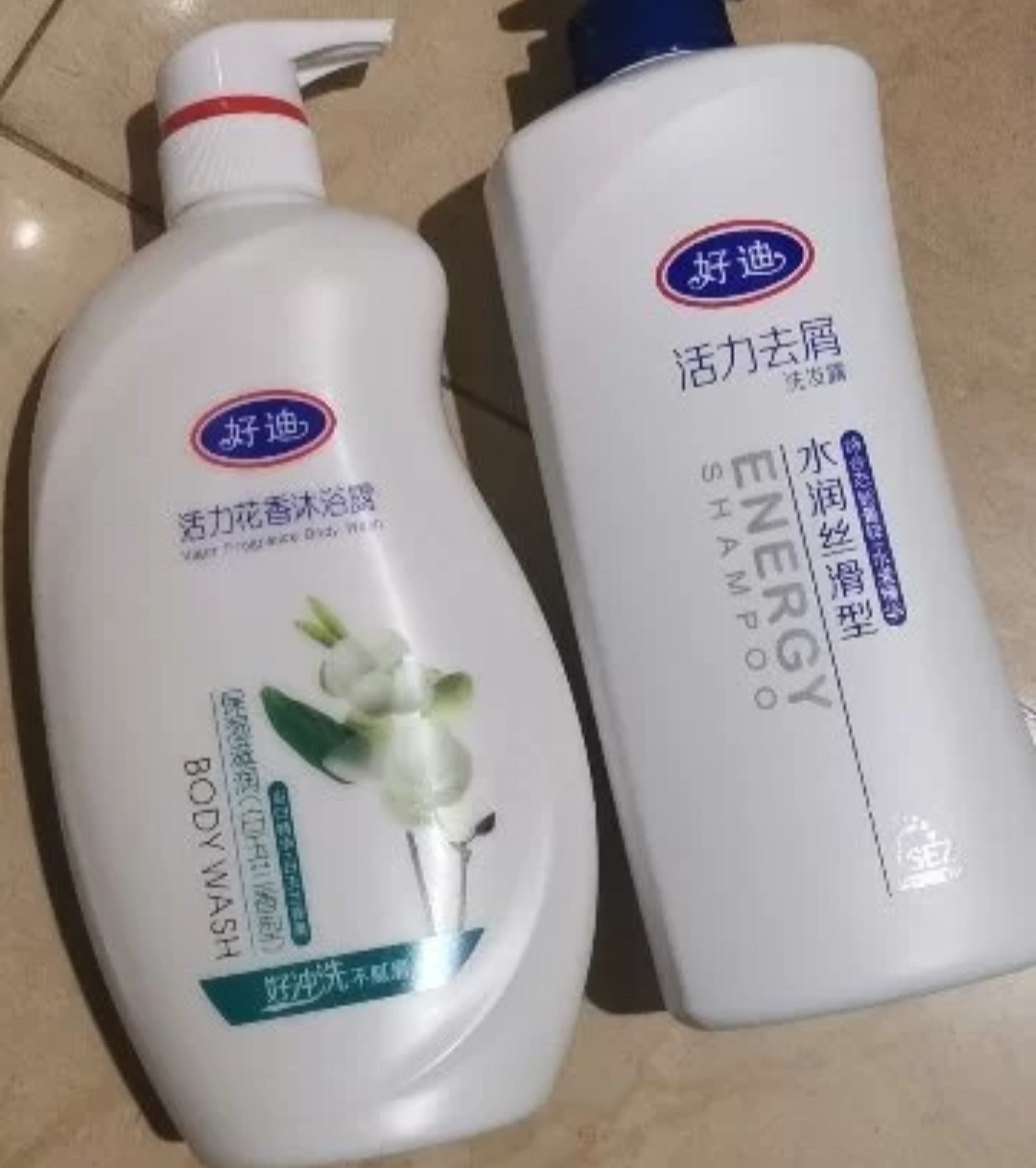 好迪 活力去屑洗发水750ml+花香沐浴露750ml(白玉兰香 水润丝滑 好冲洗不腻滑正品)晒单图