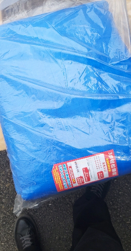 闪电客加厚防雨晒防水篷布隔热遮雨遮阳户外盖货车塑料彩条帆布棚布定做 4米*5米(实际3.9米*4.9米)送绳子晒单图