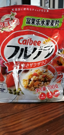 Calbee/卡乐比进口原味水果麦片700g*2包即食燕麦片早餐饱腹食品冲饮晒单图
