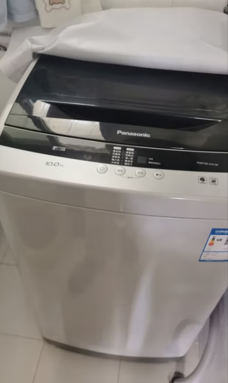 松下(Panasonic) 波轮洗衣机10公斤全自动家用大容量租房洗脱一体量衣进水 XQB100-KN10F晒单图