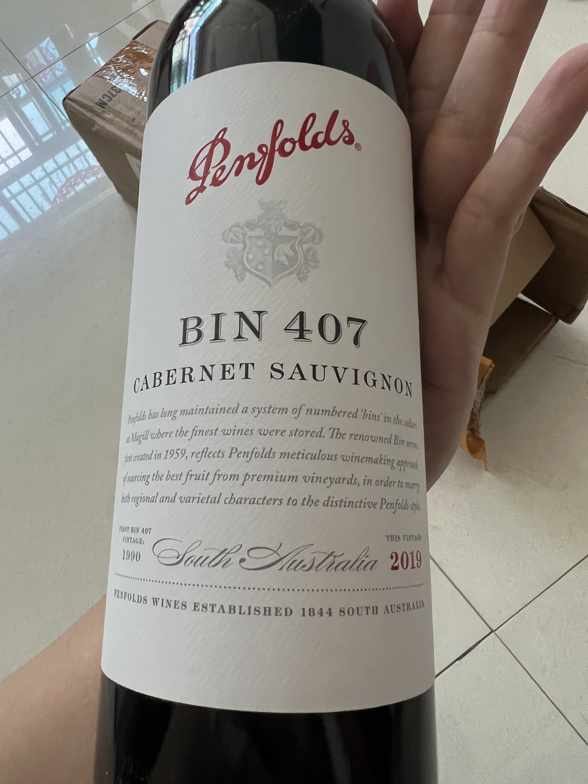penfolds奔富BIN407赤霞珠红酒葡萄酒2020年750ml(2019/2020/2021年份包装随机)晒单图