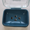 法耐(FANAI)肥皂盒创意带盖沥水便携式学生宿舍卫生间家用浴室香皂盒子有翻盖_蓝色1个装晒单图