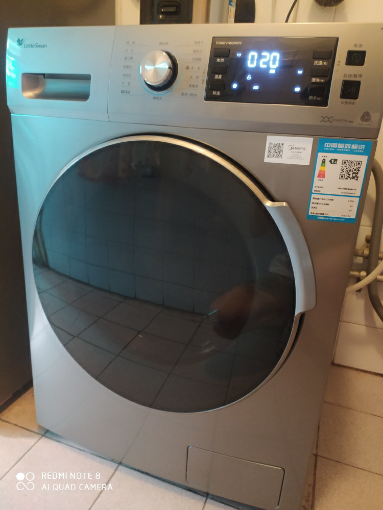 小天鹅(LittleSwan)10公斤 滚筒洗衣机全自动 智能家电 洗脱一体 BLDC变频 TG100VN62WDY晒单图