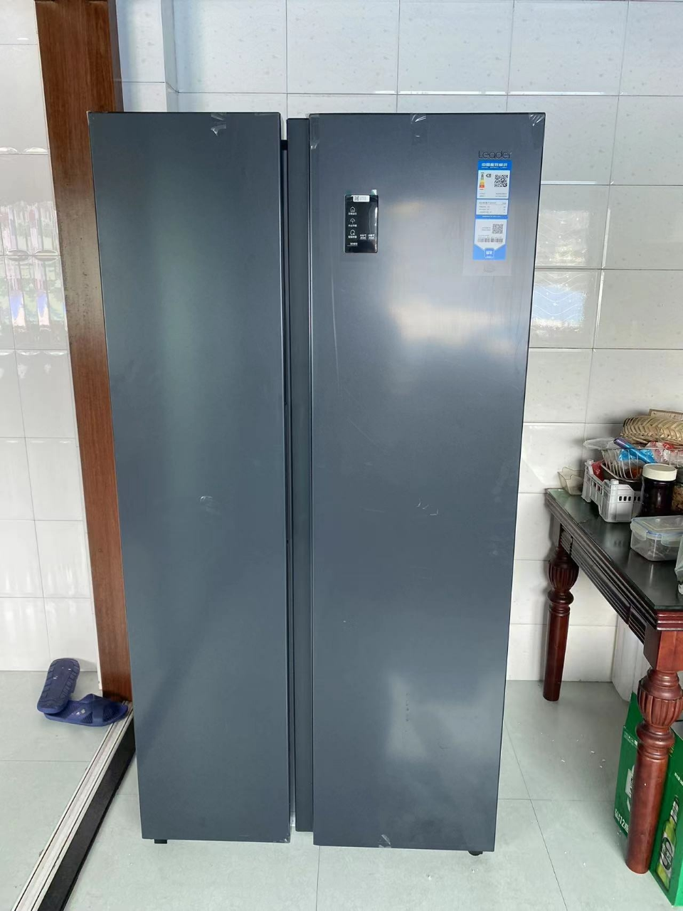 统帅(leader)海尔出品 538升对开门冰箱 DEO净味 一级双变频 超薄嵌入冰箱 BCD-538WGLSSEDBX晒单图