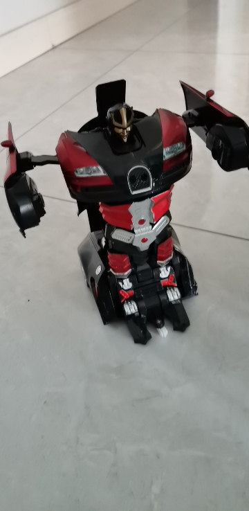 星域传奇 儿童遥控汽车新年礼物玩具一键变形机器人充电男孩模型金刚遥控汽车 超大32厘米加迪蓝色晒单图