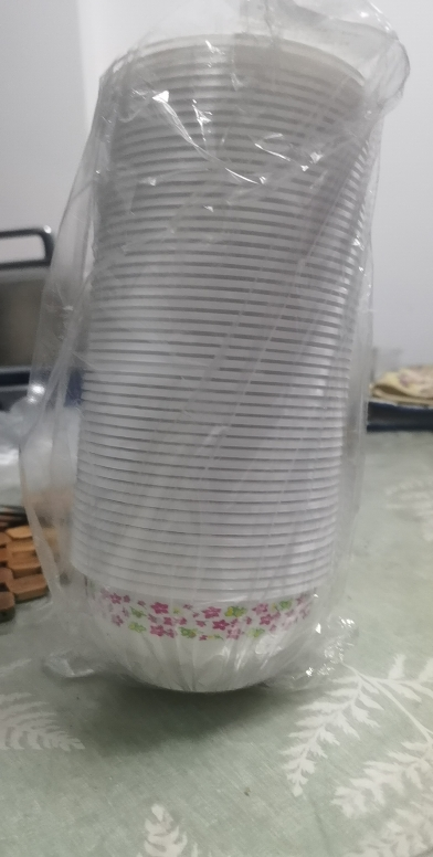 一次性碗塑料圆形碗筷套装家用过年结婚酒席饭碗加厚餐具餐盒纸碗 三维工匠 360花碗1包共50只一次性餐具晒单图