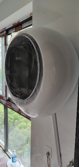 小吉(MINIJ)壁挂洗衣机迷你母婴全自动变频洗烘一体机洗烘双除菌99.99% 2.5kg18种程序珠光白变频V2-XW晒单图