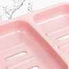 茶花轻便防水皂盒塑料制品香皂盒带盖沥水肥皂盒分格晒单图