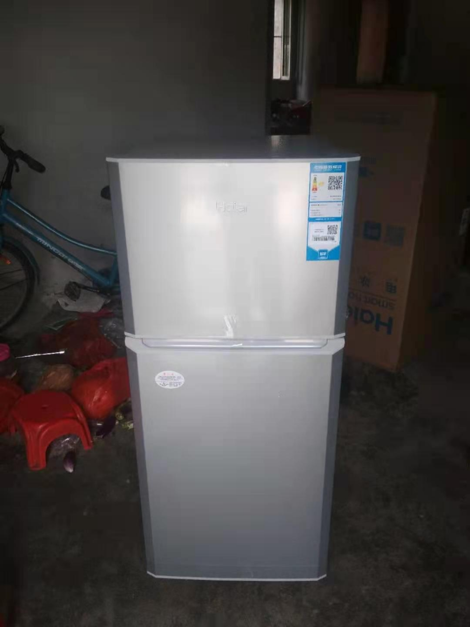 Haier/海尔 家用小冰箱租房118升小型双门冰箱宿舍家用直冷节能冷藏冷冻电冰箱BCD-118TMPA晒单图