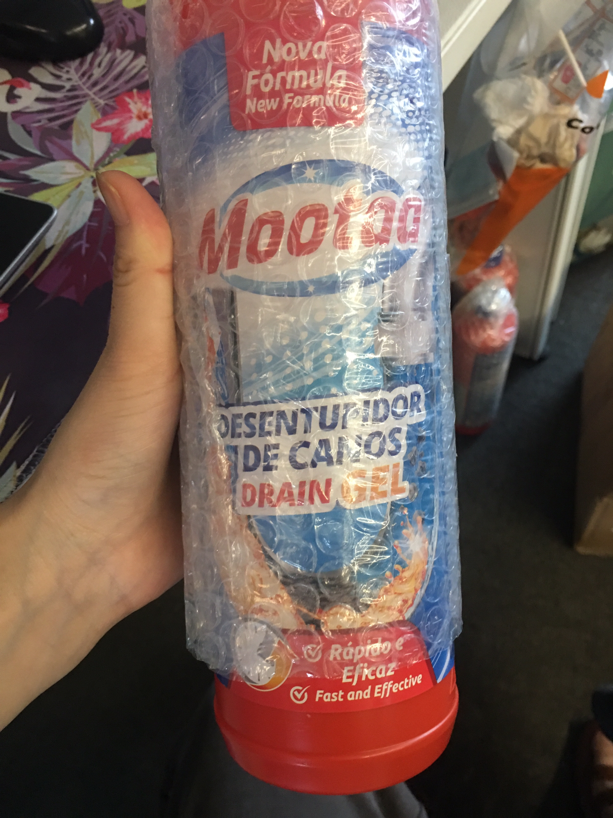 膜太(MOOTAA)原装进口管道疏通剂1000ml*3瓶 卫生间厕所马桶地漏下水道疏通器 特惠3瓶装晒单图