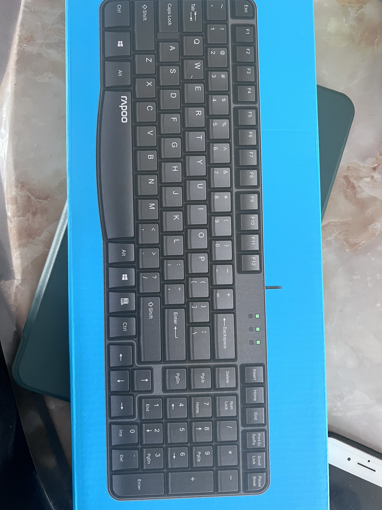 雷柏K130 有线办公键盘 游戏电脑台式笔记本家用办公外接USB有线防水键盘晒单图