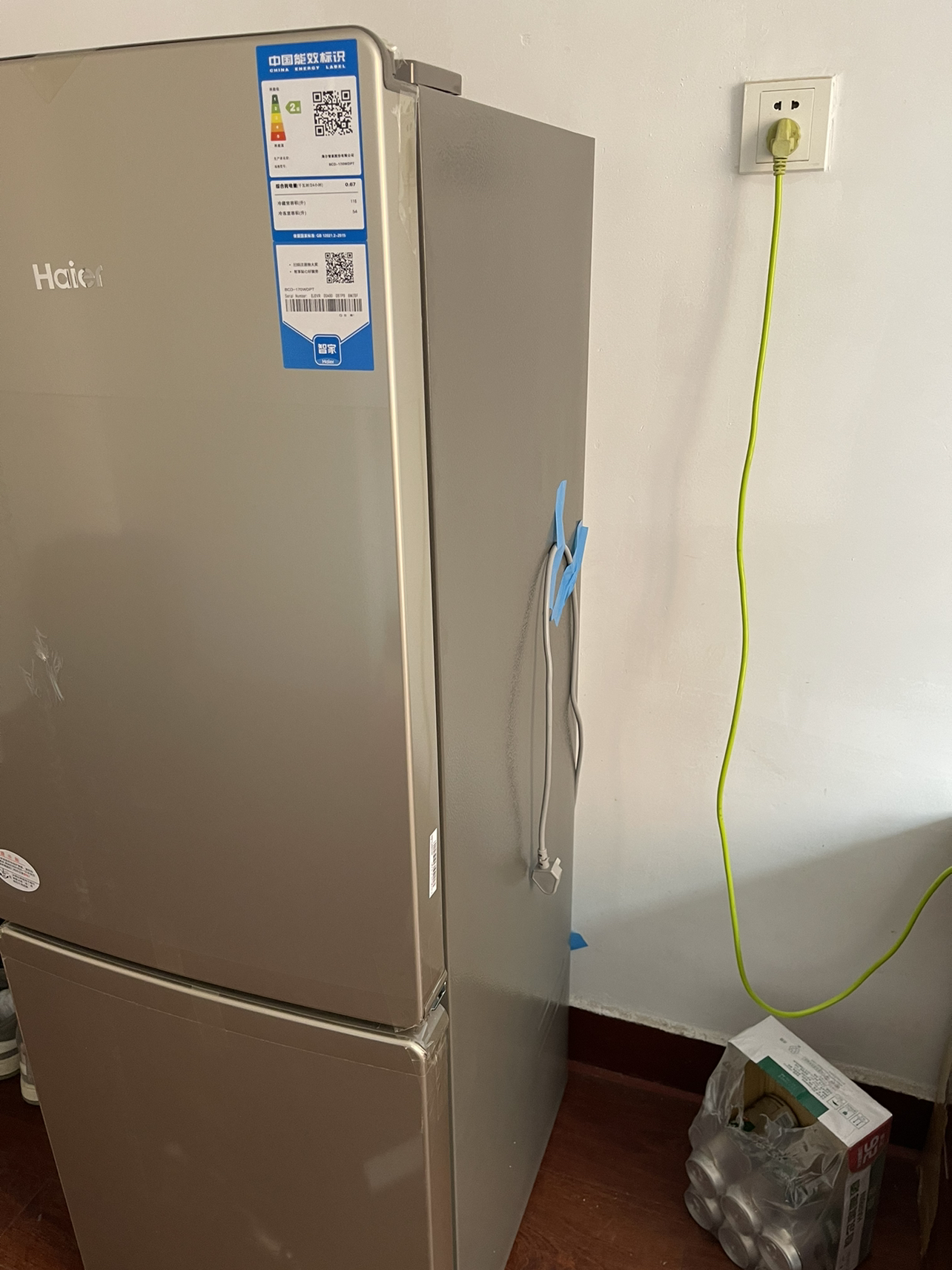 海尔(Haier)170升两门冰箱 风冷无霜 净味保鲜 低温补偿 租房小冰箱 BCD-170WDPT晒单图