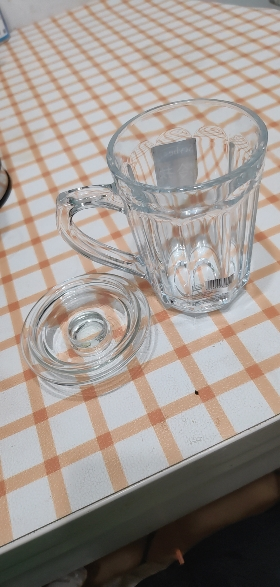 scybe喜碧加厚耐热玻璃茶杯透明泡茶玻璃杯带盖高硼硅水杯335ml 单只晒单图