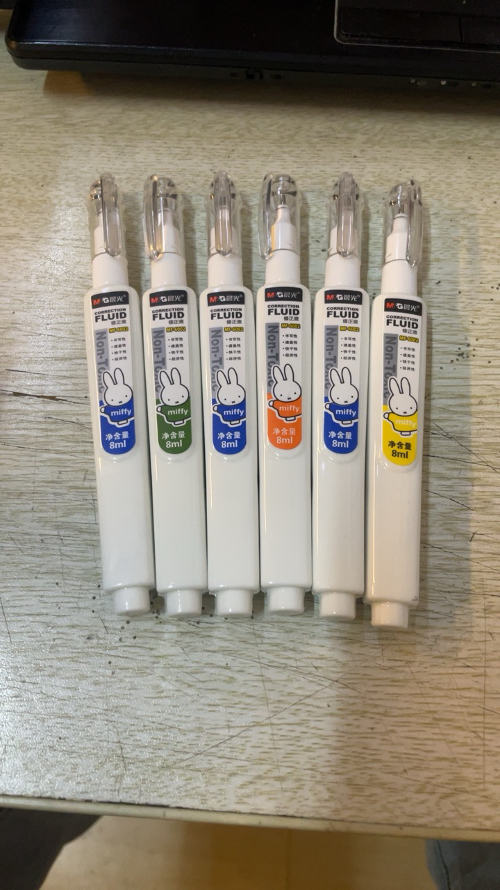 晨光(M&G)MF6001米菲修正液12ml 6个米菲中小学生改正液涂改液修正笔快干消字液消除笔 办公学习用晒单图