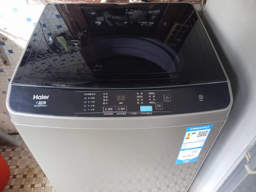 海尔(Haier)全自动 家用 波轮洗衣机 智能预约 10公斤直驱变频 蝶型水流 桶自洁 EB100B20Mate1晒单图