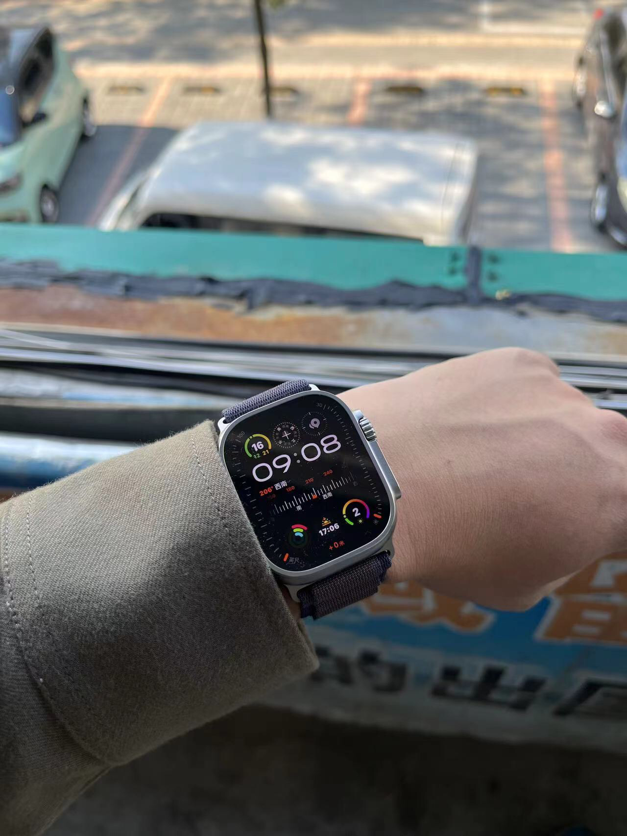 Apple Watch Ultra 2 蜂窝版 49mm 高山回环式表带 靛蓝色中号晒单图