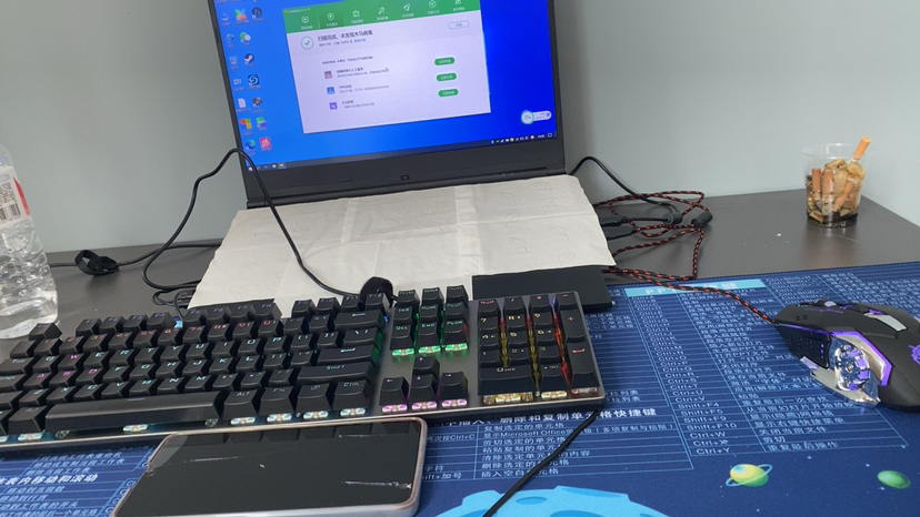 惠普(hp)GK400F游戏机械键盘青轴 金属面板 混光背光全键无冲104键全尺寸有线USB电竞发光外设人体工学电脑通用晒单图