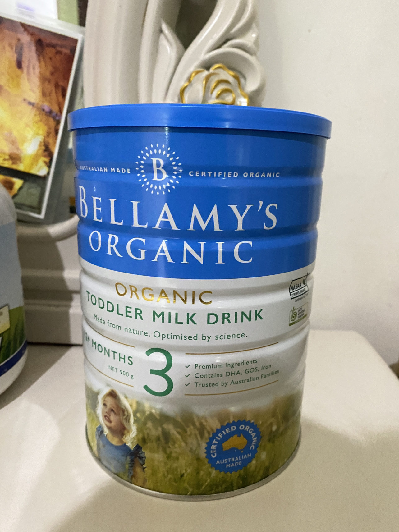 [3罐装 有效期25年8月后]原装进口澳洲Bellamy's贝拉米婴幼儿有机奶粉3段 (1-3岁)宝宝配方奶粉900g晒单图