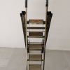 肯泰家用梯子室内多功能晾衣架两用折叠伸缩楼梯加厚铝合金人字梯5步金色晒单图
