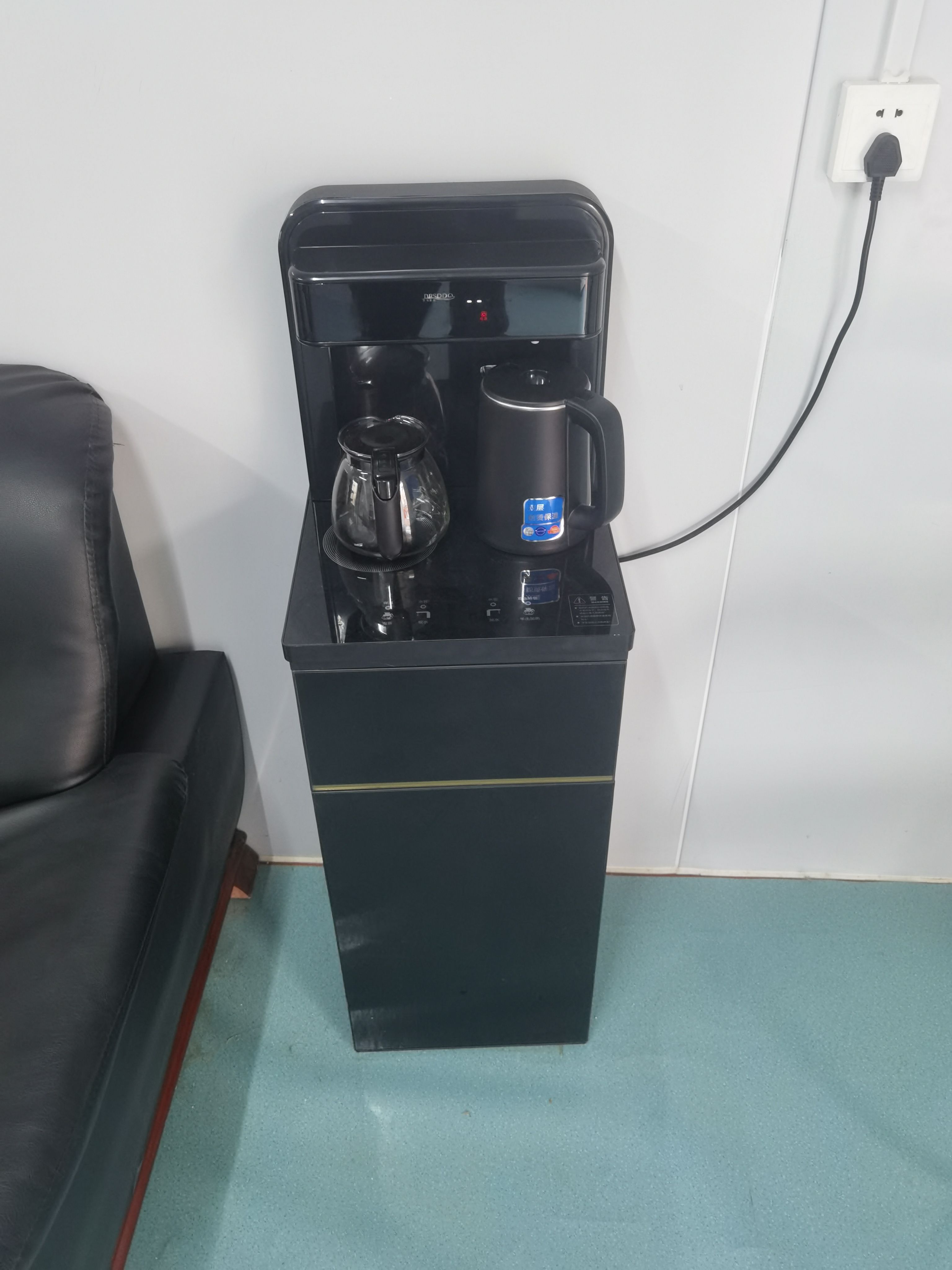 贝尔斯盾(BRSDDQ)饮水机家用智能全自动冷热两用多功能下置式水桶立式茶吧机 BRSD-54温热黑色双屏款晒单图