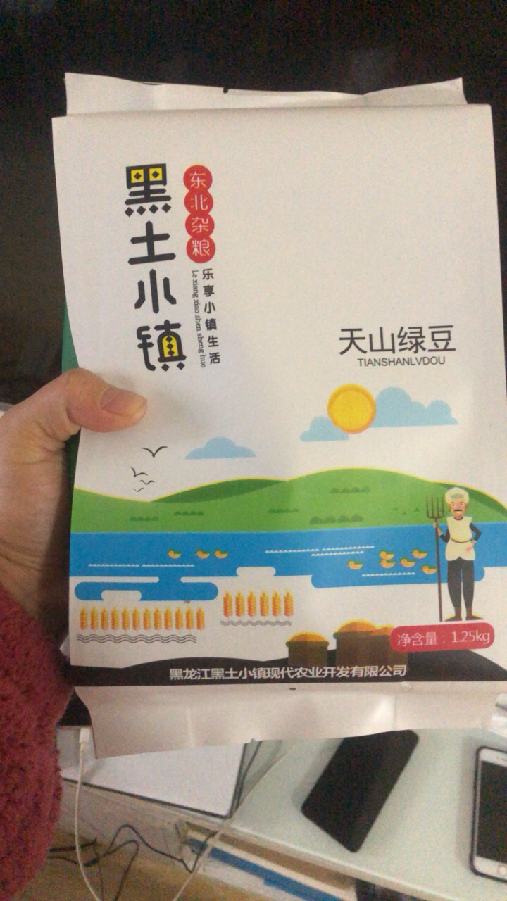 黑土小镇 天山绿豆 1.25kg 真空装 五谷杂粮 粗粮 绿豆汤粥可打豆浆发豆芽肉多皮薄五谷杂粮米杂粮粥米晒单图