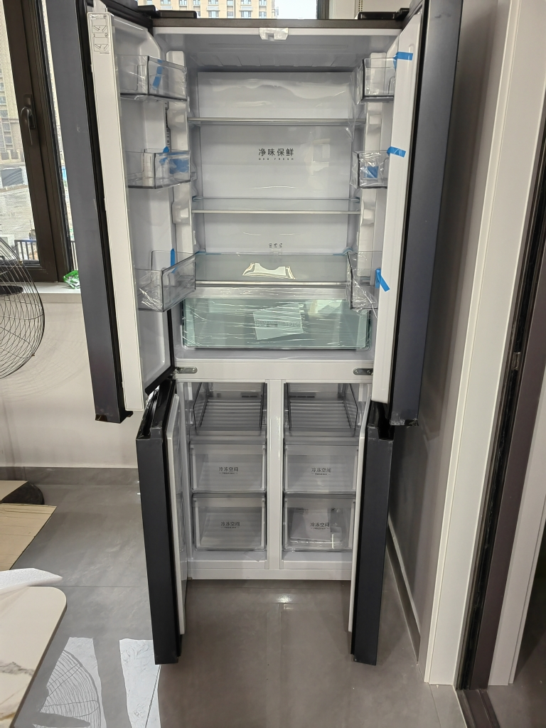 海尔冰箱家用406升一级能效风冷变频大容量十字对开门冰箱 406WLHTDEDB9晒单图