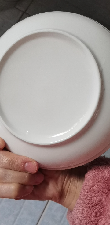 LICHEN菜盘子北欧风格纯白黑线碟子圆形7英寸4个装晒单图