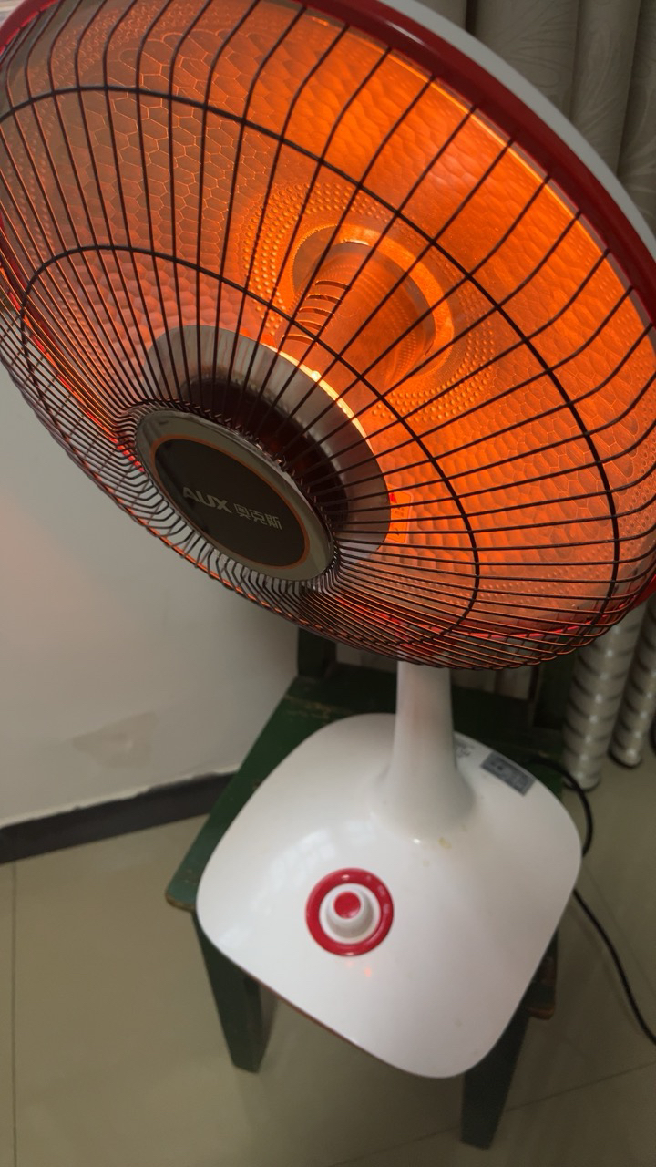 奥克斯小太阳取暖器家用节能暗光电暖器气升降立式热扇落地烤火炉晒单图