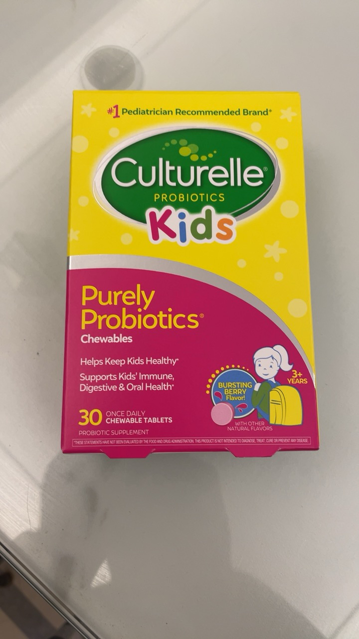 原装进口美国康萃乐 Culturelle 儿童婴幼儿益生菌压糖片咀嚼片 30粒晒单图
