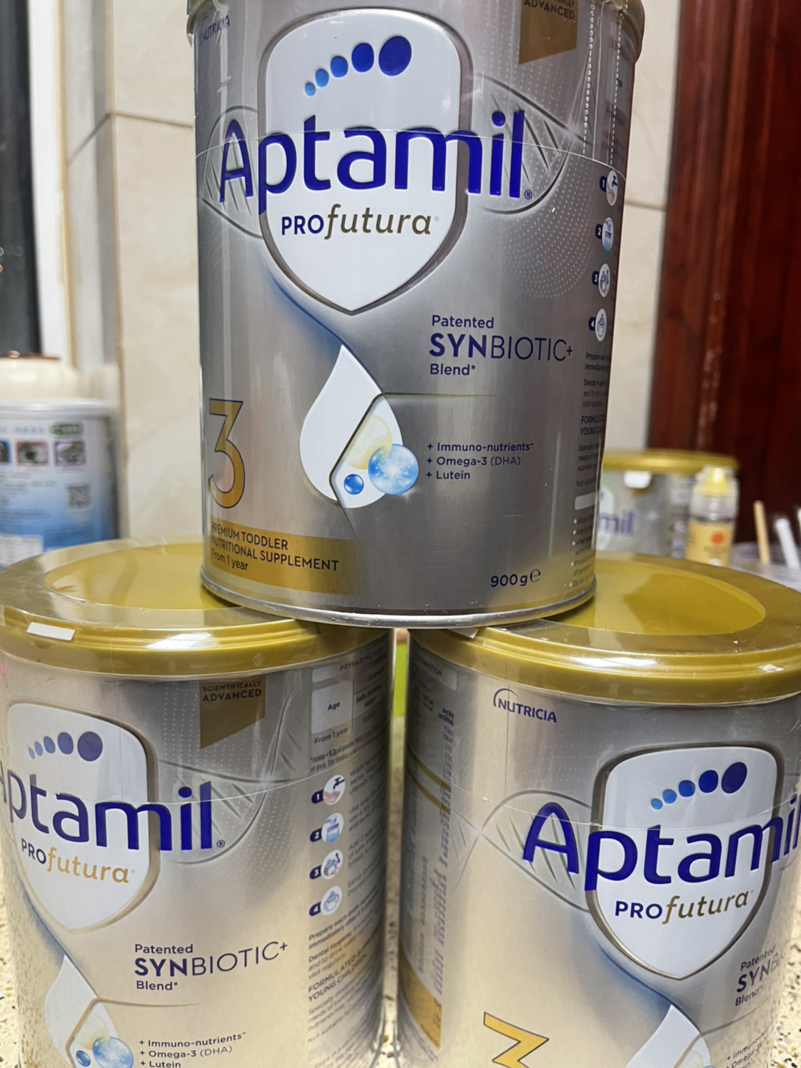 澳洲爱他美(Aptamil)白金澳洲版 幼儿配方奶粉 3段(12-36个月) 900g*3罐晒单图