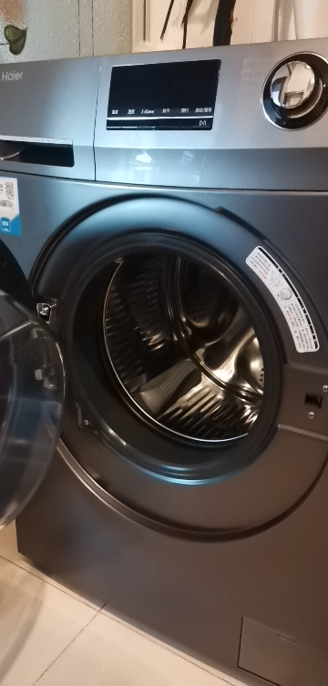 海尔(Haier)10公斤 家用大容量 洗烘一体机 变频全自动 滚筒洗衣机 智能烘干 防皱除菌XQG100-HB106C晒单图