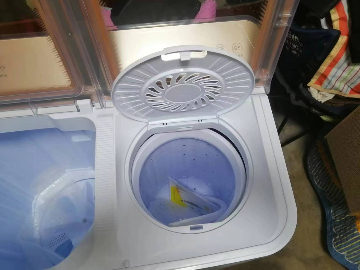 小鸭12公斤双缸洗衣机半自动双缸双筒家用大容量波轮洗脱两用 可单洗单脱水晒单图