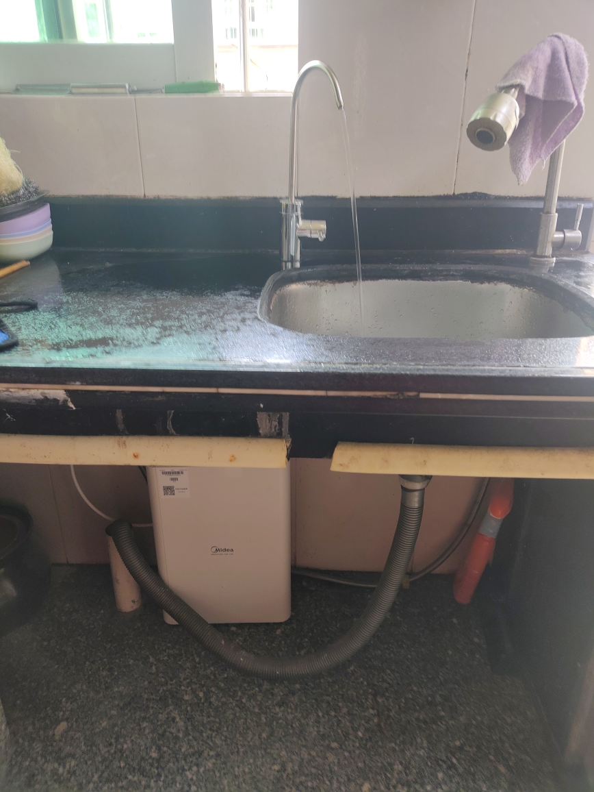 美的 Midea 厨下式 家用净水器 超集一体自主换芯 矿物质水 不用电零废水 前置过滤器 美的净水器 MU1861A晒单图