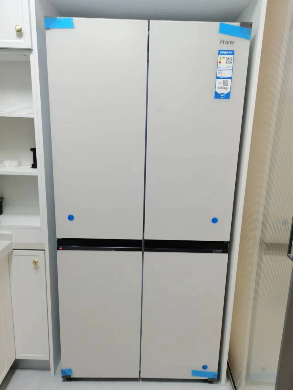 海尔(Haier)462升十字对开门超薄冰箱 零距离自由嵌入EPP超净系统 BCD-462WGHTD49GXU1晒单图