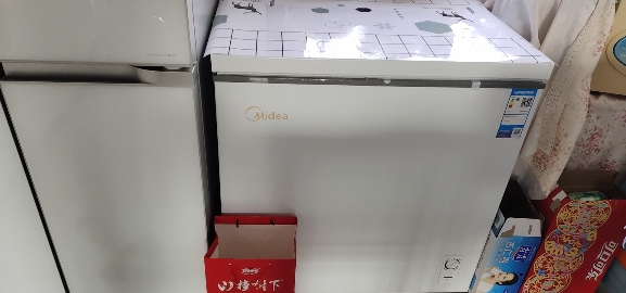 美的(Midea)203升单温卧式冷柜家用冰柜冷藏冷冻转换顶开门迷你商用冷柜一级能效安静BD/BC-203KMD(E)晒单图