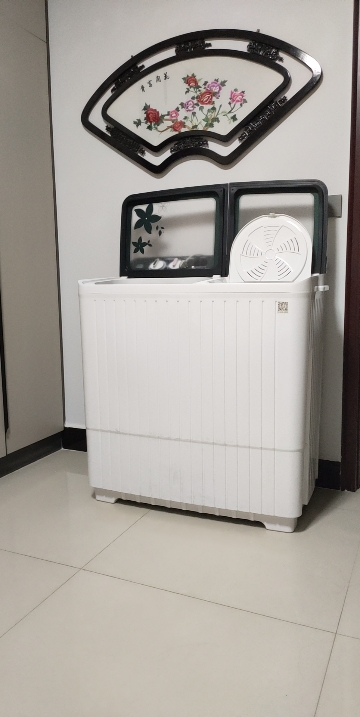 澳柯玛(AUCMA)16公斤大容量双缸洗衣机 双桶半自动 家用商用宾馆用 不锈钢洗涤内桶 XPB160-3158S晒单图