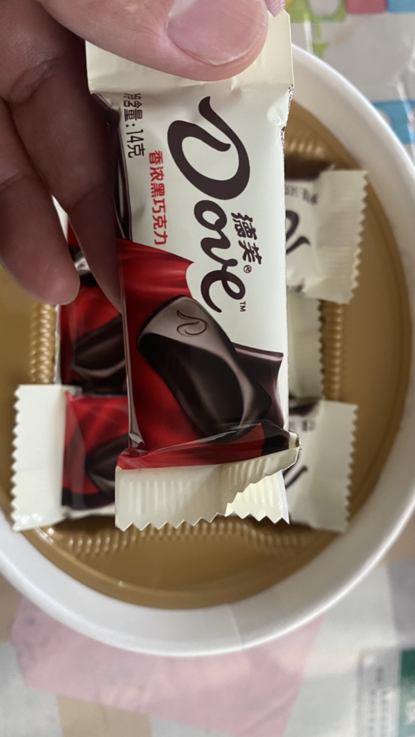 德芙巧克力碗装桶装喜糖糖果年货休闲零食小吃礼物批发(浓香黑巧克力)晒单图