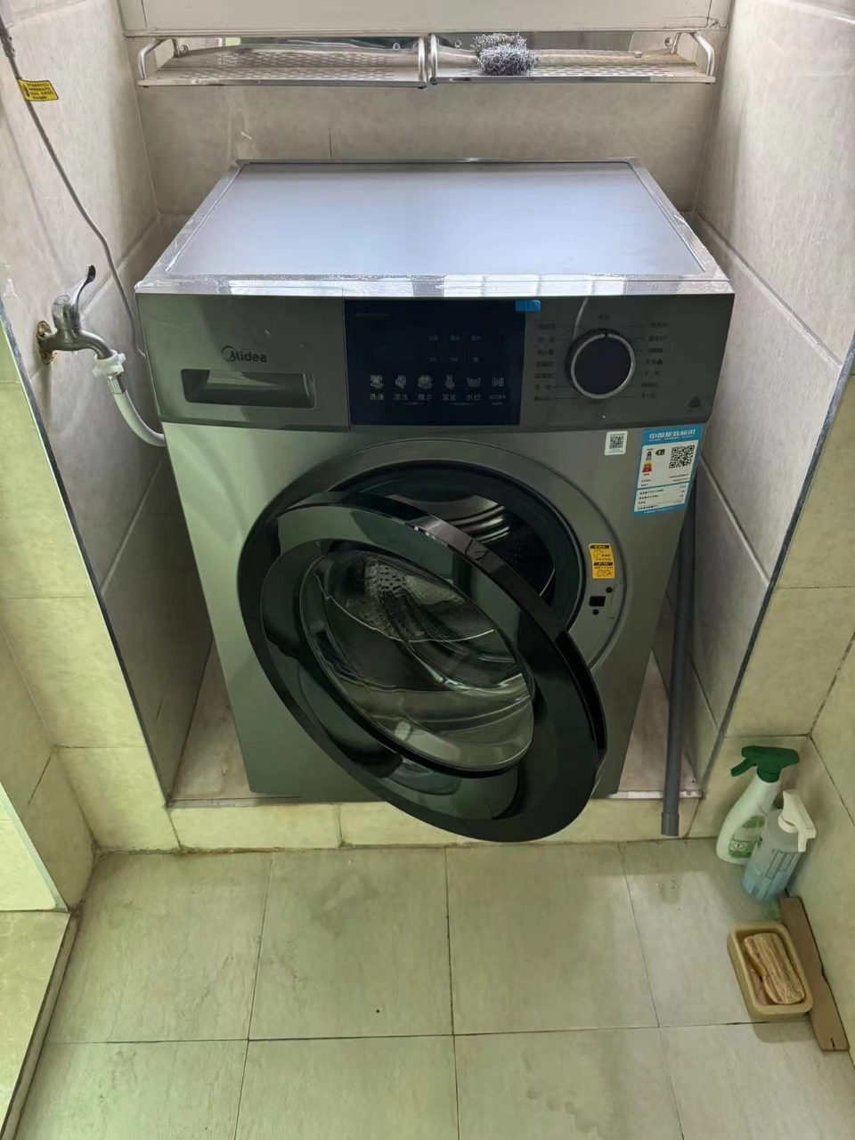 美的(Midea)洗衣机滚筒全自动10KG家用大容量变频电机除菌净螨羽绒服洗一级能效WIIF智控MG100VC133WY晒单图