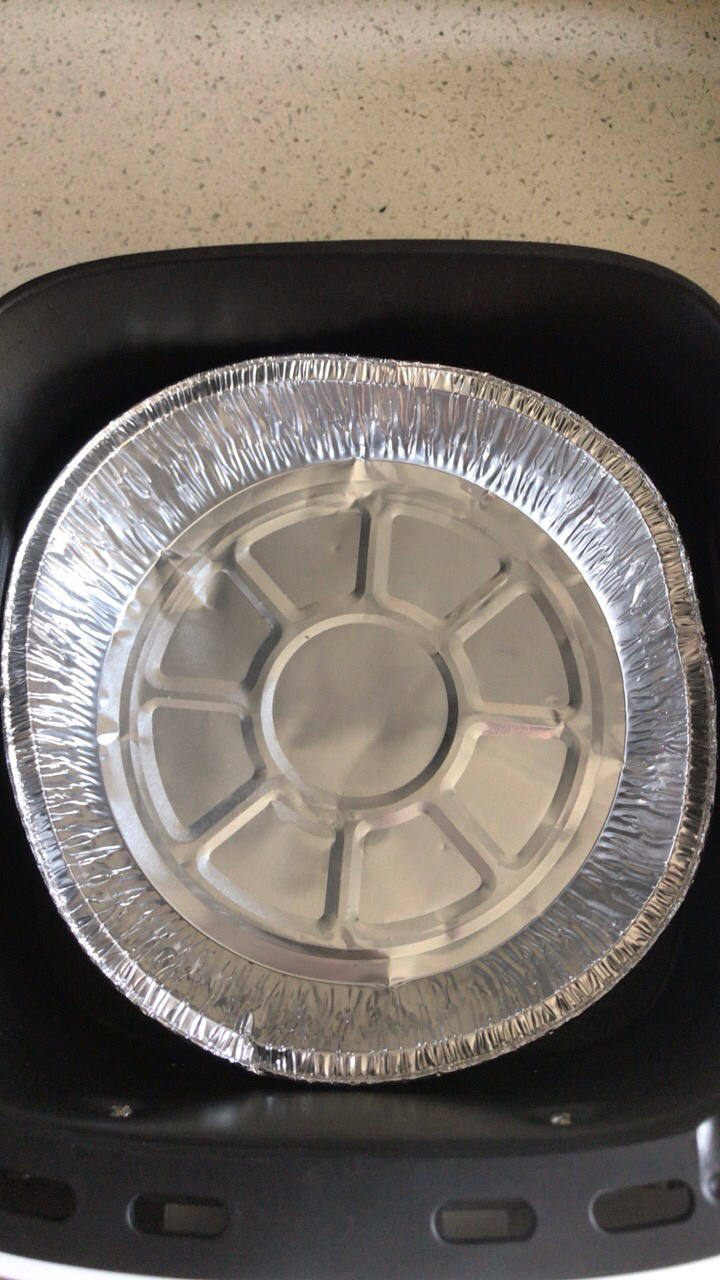 (4.5-6L用)22个装(送油刷+手套+食谱)空气炸锅专用纸盘烧烤家用锡纸盒碗铝箔餐具圆形一次性打包盒烤箱晒单图