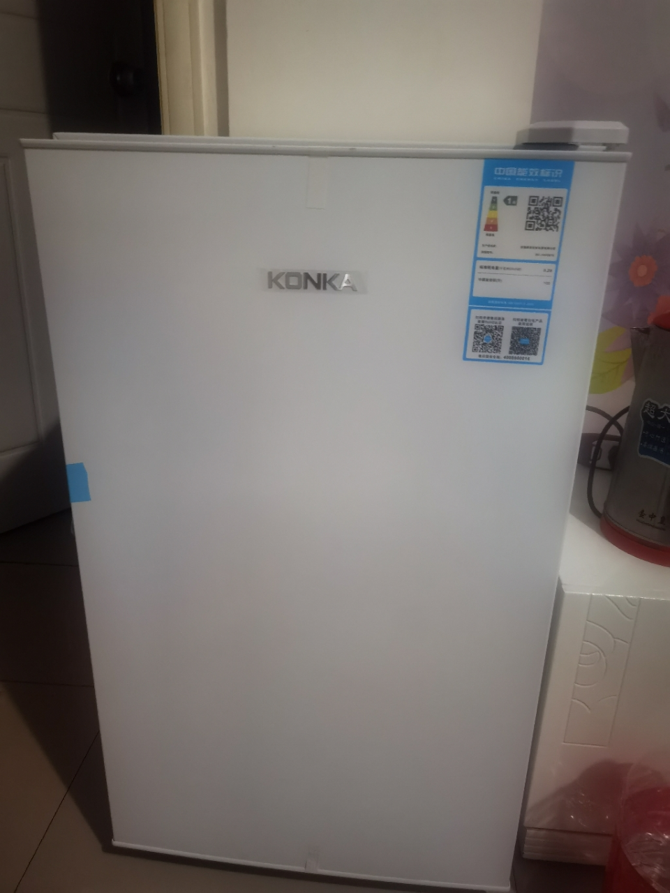 康佳(KONKA)100升 一级能效单门小冰箱 时尚迷你 办公室公寓宿舍租房客厅家用冷藏冰箱BC-100GB1S晒单图