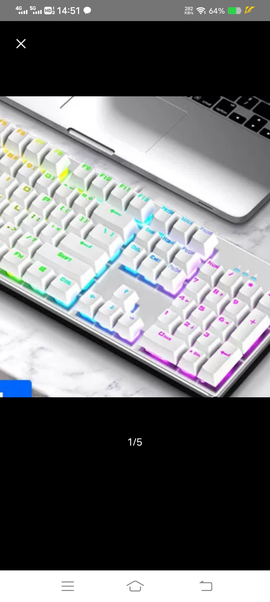HP/惠普K500F白机械手感有线键盘台式电脑笔记本外接办公电竞游戏赛博朋克专用打字键盘晒单图
