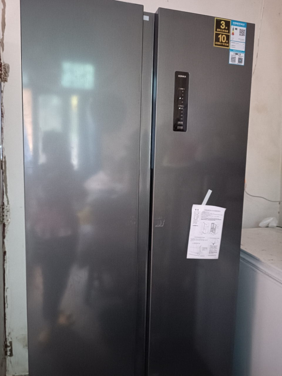 康佳500升对开门双开门电冰箱家用一级能效变频节能无霜循环除菌净味超薄嵌入式大容量BCD-500WP5JA晒单图