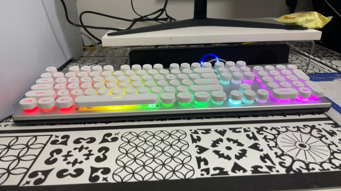 HP惠普键盘彩虹盘机械手感有线电竞游戏专用笔记本电脑外设办公通用复古圆键可爱女生键盘晒单图