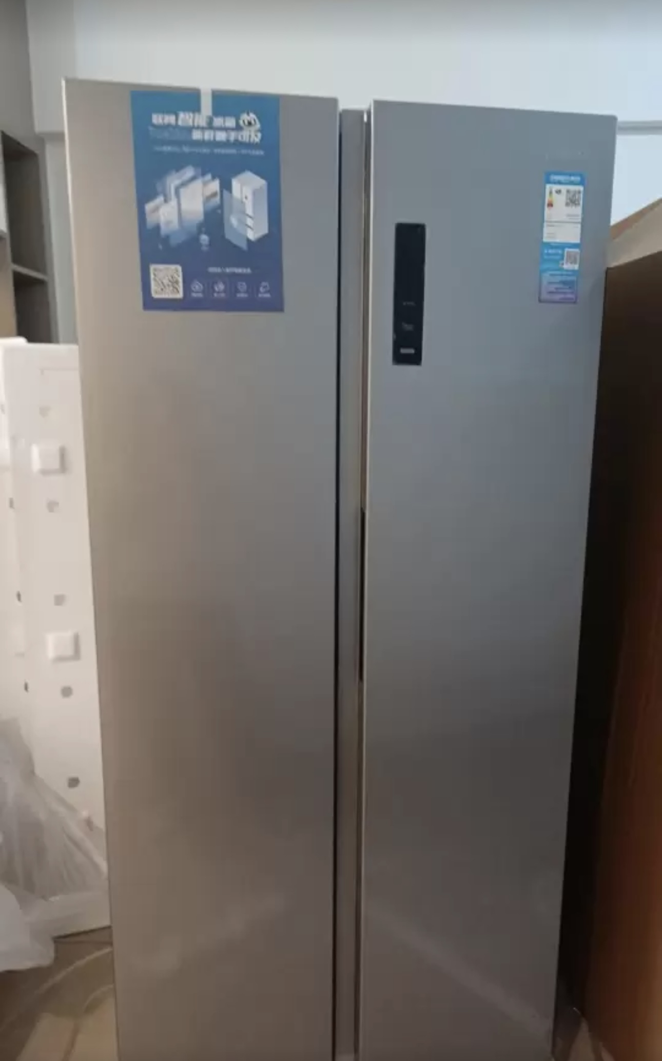 美的(Midea)550升对开门冰箱变频一级能效超薄家用电冰箱智能无霜净味BCD-550WKPZM(E)嵌入大容量晒单图
