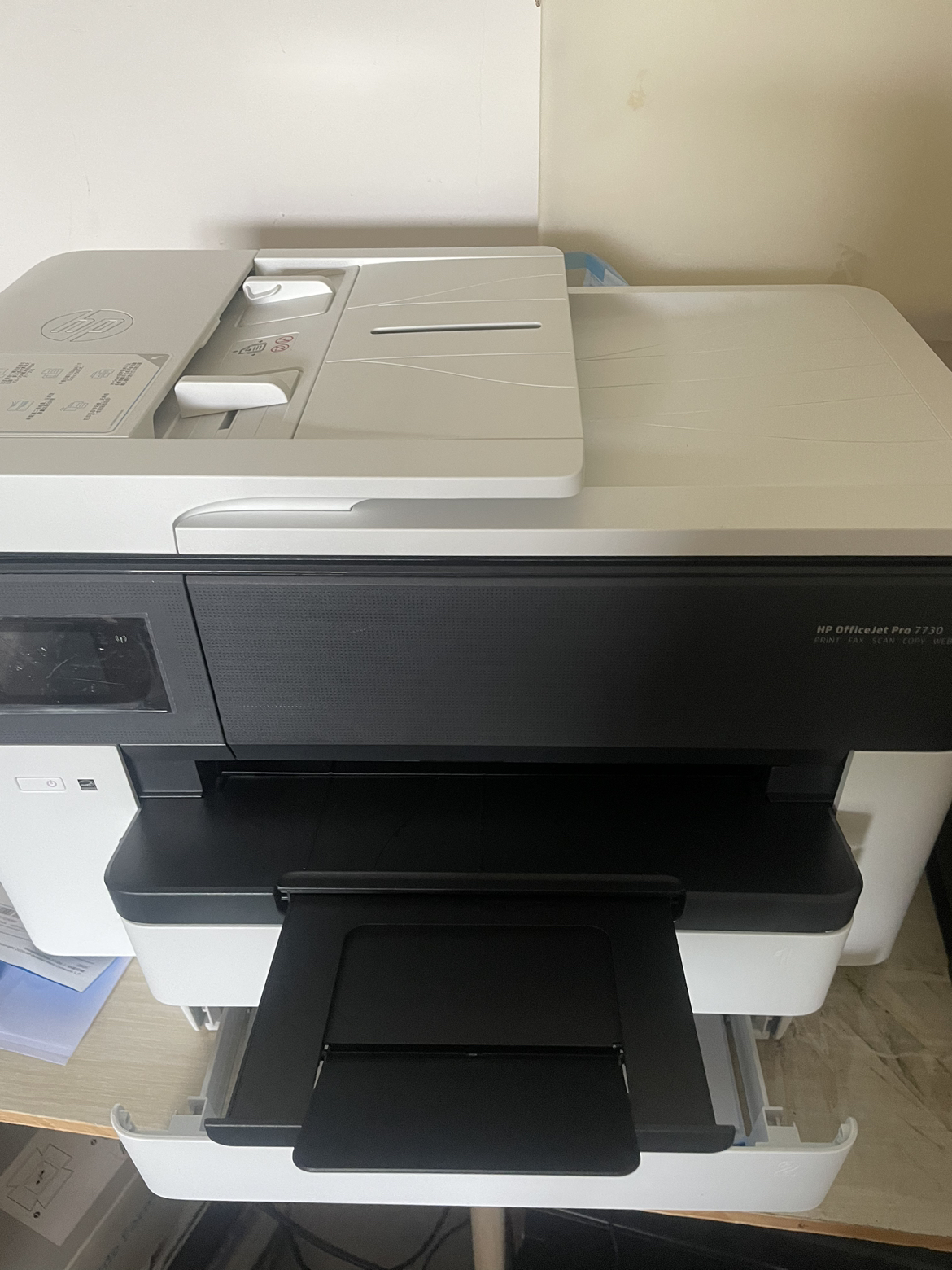 惠普HP OfficeJet Pro 7730 彩色喷墨A3打印机 惠普7730打印机无线网络A4自动双面打印复印扫描传真机一体机办公商用商务四合一设计图片惠普7720惠普7740晒单图